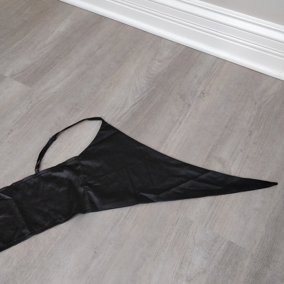 NWOT black silky tie front crop bralette - Picture 16 of 16